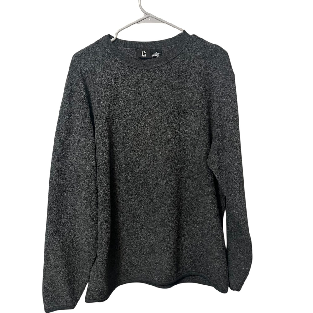 Guess‎ Jeans Company Vintage 80's 90's Mens Medium Charcoal Fleece Sweatshirt
